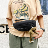 Canvas Waist Pack Unisex Travel Fanny Pack Streetwear Style