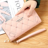 Cartoon Lady Wallet Zipper Purse Large Capacity Phone Bag