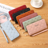 Cartoon Lady Wallet Zipper Purse Large Capacity Phone Bag