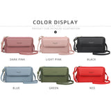 Women Wallet Double Zipper Female Shoulder Bag Top Cell Phone Pocket Bags