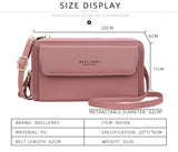 Women Wallet Double Zipper Female Shoulder Bag Top Cell Phone Pocket