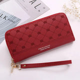 Embroidered Long Crown Zipper Women Wallet
