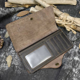 Vintage Leather Wallet Long Wallet for Men and Women