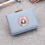 Small Rabbit Wallet Short PU Leather Solid Wallets Portefeuille Female