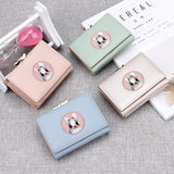 Small Rabbit Wallet Short PU Leather Solid Wallets Portefeuille Female