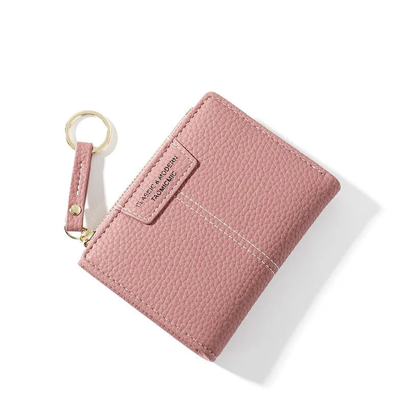 Small Zipper Wallet PU Leather Short Female Purse Clutch