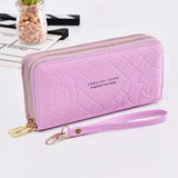 Women Wallets Mobile Phone Bags Printed Clutch Double Zipper Stars Multicolor