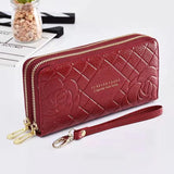 Women Wallets Mobile Phone Bags Printed Clutch Double Zipper Stars Multicolor