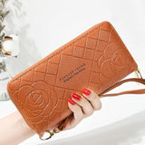 Women Wallets Mobile Phone Bags Printed Clutch Double Zipper Stars Multicolor