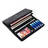 Pink Women's Leather Long Money Clutch Wallet