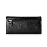 Pink Women's Leather Long Money Clutch Wallet