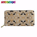 Women Wallets Lady Purse Long Wallet Corgi Glasses Mint Orange Prints Clutch