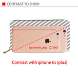Women Wallets Lady Purse Long Wallet Corgi Glasses Mint Orange Prints Clutch