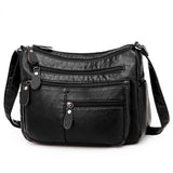 Soft PU Leather Shoulder Bag Crossbody Handbag Multi-pocket Messenger Bags