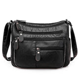 Soft PU Leather Shoulder Bag Crossbody Handbag Multi-pocket Messenger Bags