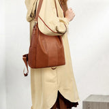 Waterproof Anti-theft Leather Backpack for Women - Multifunction Travel Shoulder