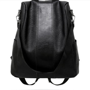 Waterproof Anti-theft Leather Backpack for Women - Multifunction Travel Shoulder