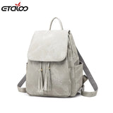 Waterproof Leather Backpacks for Women - 2pc/Set