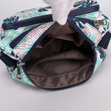 Waterproof Nylon Shoulder Bag Female Flower Crossbody Bag