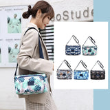 Waterproof Nylon Shoulder Bag Female Flower Crossbody Bag