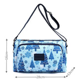 Waterproof Nylon Shoulder Bag Female Flower Crossbody Bag