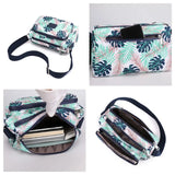 Waterproof Nylon Shoulder Bag Female Flower Crossbody Bag