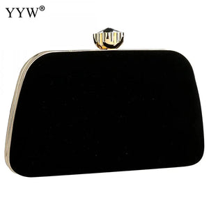 Burgundy Flannelette Clutch Bag Trapezoid Evening Party Clutches Bag