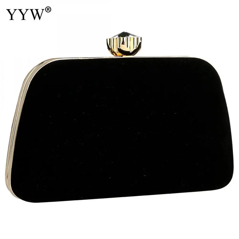 Burgundy Flannelette Clutch Bag Trapezoid Evening Party Clutches Bag