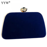 Burgundy Flannelette Clutch Bag Trapezoid Evening Party Clutches Bag