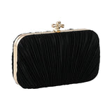 Glitter Pleated Evening Bag Chain Clutch Purse for Women Wedding Party