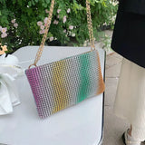 Women Wedding Party Rhinestones Shoulder Bags Clutch Phone Pouch