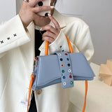 Women Wide Strap Armpit Bag High PU Leather Shoulder Bag Ladies Rivet Handbag