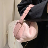 Mini Faux Fur Crossbody Bag Soft Plush Handbag