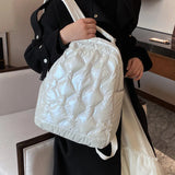 Women Winter Down Feather Padded Packback Large Multiple Pockets