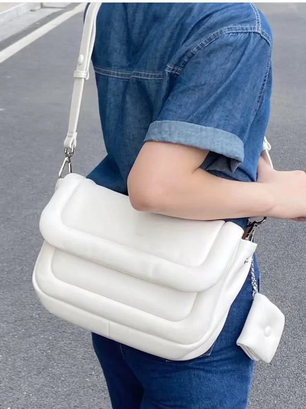 Women Winter Handbag Purses Space Cotton Crossbody Bag
