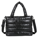 Women Winter Handbags Mobile Space Glossy Female Down Bags Cotton-padded Jacket