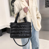 Women Winter Handbags Mobile Space Glossy Female Down Bags Cotton-padded Jacket