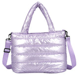 Women Winter Handbags Mobile Space Glossy Female Down Bags Cotton-padded Jacket
