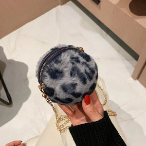 Leopard Pattern Ball Bag Single Shoulder Coin Purse