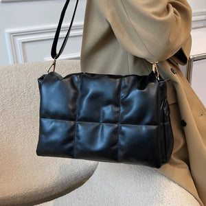 Women Winter Shoulder Bags Large Soft Space Cotton Padded Crossbody Bag
