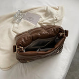 Women Winter Shoulder Bags Large Soft Space Cotton Padded Crossbody Bag