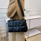 Women Winter Shoulder Bags Large Soft Space Cotton Padded Crossbody Bag