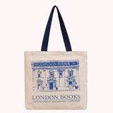 London Bookshop Print Canvas Handbag for Women