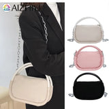 Women Handbags Solid Oxford Cloth Underarm Bags Chain Female Small Tote