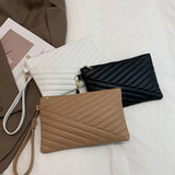 Chic Leather Envelope Wristlet Bag for Women