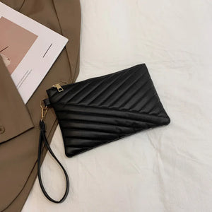 Chic Leather Envelope Wristlet Bag for Women