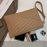 Chic Leather Envelope Wristlet Bag for Women
