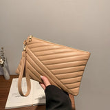 Chic Leather Envelope Wristlet Bag for Women