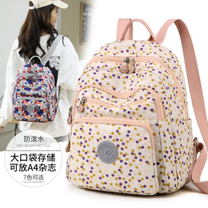 Women's Multi-functional Graffiti Travel Backpack Waterproof Nylon Shoulder Bag