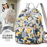 Women's Multi-functional Graffiti Travel Backpack Waterproof Nylon Shoulder Bag